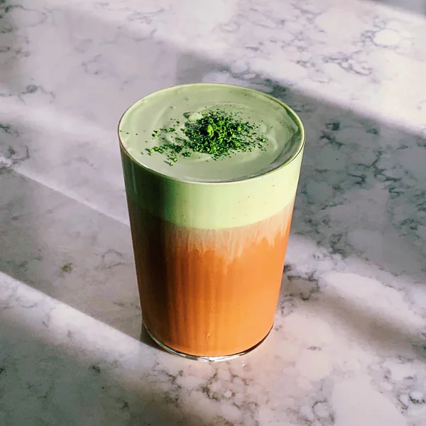 Vietnamese matcha drink at Phê