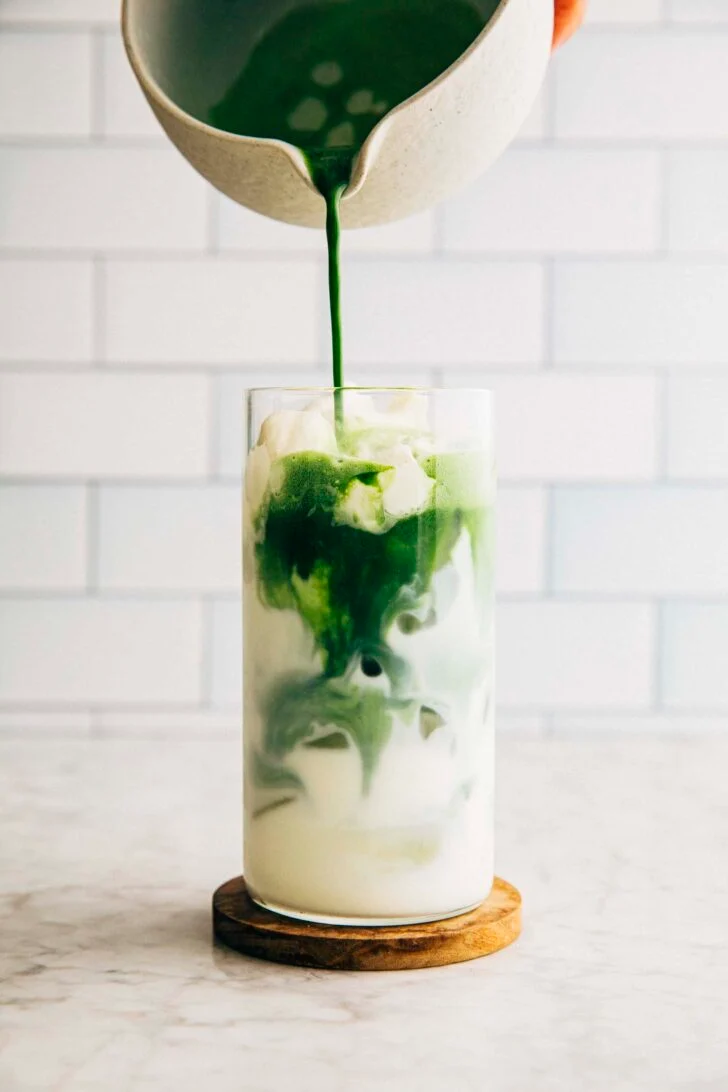 Phe Cafe hand whisked matcha drink
